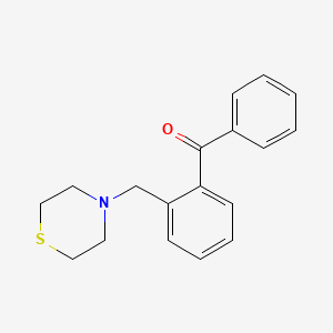 molecular formula C18H19NOS B1327333 2-(Thiomorpholinomethyl)benzophenone CAS No. 745720-16-5