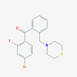 4-Bromo-2-fluoro-2'-thiomorpholinomethyl benzophenone