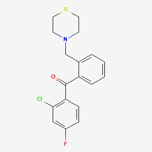 2-Chloro-4-fluoro-2'-thiomorpholinomethyl benzophenone