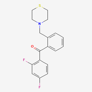 2,4-Difluoro-2'-thiomorpholinomethyl benzophenone