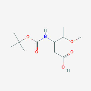 molecular formula C11H21NO5 B13273487 3-{[(Tert-butoxy)carbonyl]amino}-4-methoxypentanoic acid 