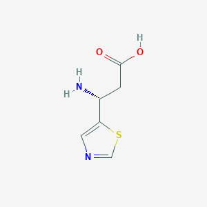 molecular formula C6H8N2O2S B13273510 (3R)-3-amino-3-(1,3-thiazol-5-yl)propanoic acid 