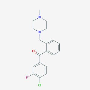 B1327355 4-Chloro-3-fluoro-2'-(4-methylpiperazinomethyl) benzophenone CAS No. 898783-27-2