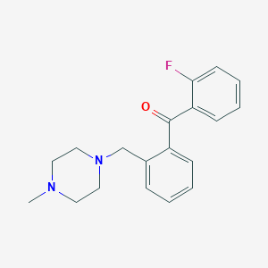 molecular formula C19H21FN2O B1327357 2-Fluoro-2'-(4-methylpiperazinomethyl) benzophenone CAS No. 898783-33-0