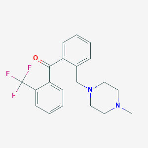 molecular formula C20H21F3N2O B1327358 2-(4-Methylpiperazinomethyl)-2'-trifluoromethylbenzophenone CAS No. 898783-35-2