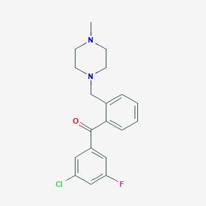 3-Chloro-5-fluoro-2'-(4-methylpiperazinomethyl) benzophenone