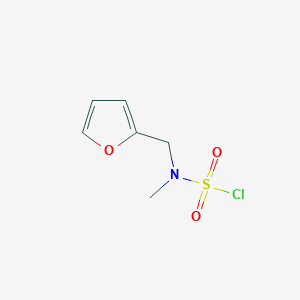 molecular formula C6H8ClNO3S B13273637 N-(Furan-2-ylmethyl)-N-methylsulfamoyl chloride 