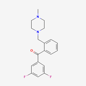 B1327366 3,5-Difluoro-2'-(4-methylpiperazinomethyl) benzophenone CAS No. 898762-51-1