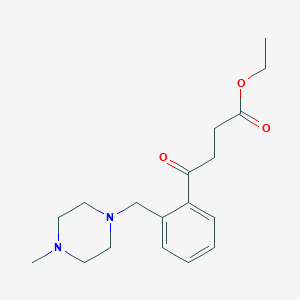 Ethyl 4-[2-(4-methylpiperazinomethyl)phenyl]-4-oxobutyrate