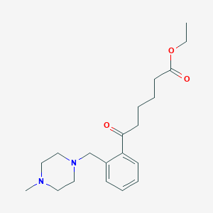 Ethyl 6-[2-(4-methylpiperazinomethyl)phenyl]-6-oxohexanoate