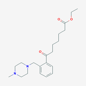 Ethyl 7-[2-(4-methylpiperazinomethyl)phenyl]-7-oxoheptanoate