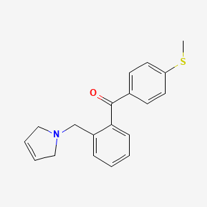 2-(3-Pyrrolinomethyl)-4'-thiomethylbenzophenone
