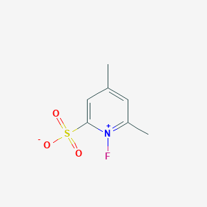 molecular formula C7H8FNO3S B132738 N-Fluoro-4,6-dimethylpyridinium-2-sulfonate CAS No. 147541-01-3