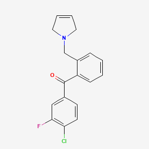 (4-Chloro-3-fluorophenyl)(2-((2,5-dihydro-1H-pyrrol-1-yl)methyl)phenyl)methanone