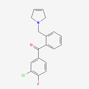 (3-Chloro-4-fluorophenyl)(2-((2,5-dihydro-1H-pyrrol-1-yl)methyl)phenyl)methanone