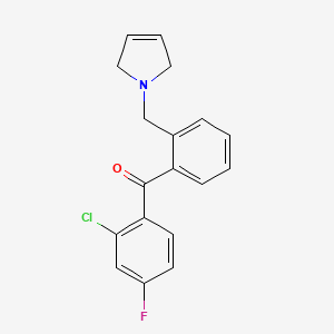 (2-Chloro-4-fluorophenyl)(2-((2,5-dihydro-1H-pyrrol-1-yl)methyl)phenyl)methanone