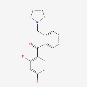 (2,4-Difluorophenyl)(2-((2,5-dihydro-1H-pyrrol-1-yl)methyl)phenyl)methanone