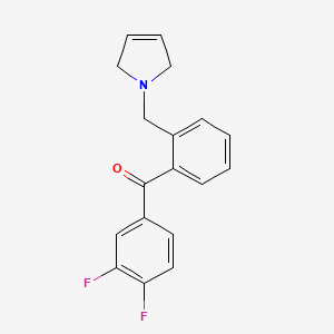 (3,4-Difluorophenyl)(2-((2,5-dihydro-1H-pyrrol-1-yl)methyl)phenyl)methanone