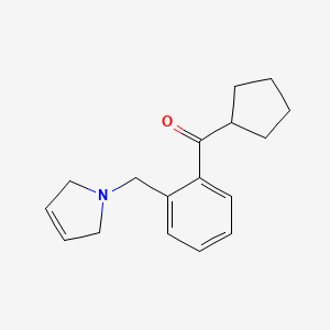molecular formula C17H21NO B1327391 Cyclopentyl 2-(3-pyrrolinomethyl)phenyl ketone CAS No. 898763-92-3