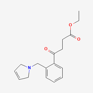 Ethyl 4-oxo-4-[2-(3-pyrrolinomethyl)phenyl]butyrate