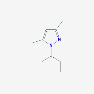 molecular formula C10H18N2 B13273925 3,5-Dimethyl-1-(pentan-3-YL)-1H-pyrazole 