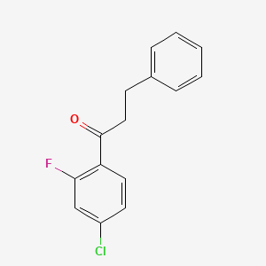 molecular formula C15H12ClFO B1327402 4'-Chloro-2'-fluoro-3-phenylpropiophenone CAS No. 674767-23-8