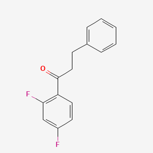 molecular formula C15H12F2O B1327403 2',4'-Difluoro-3-phenylpropiophenone CAS No. 898788-87-9