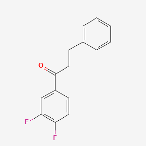molecular formula C15H12F2O B1327404 3',4'-DIFLUORO-3-PHENYLPROPIOPHENONE CAS No. 898788-90-4