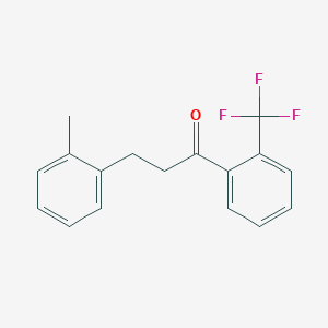B1327409 3-(2-Methylphenyl)-2'-trifluoromethylpropiophenone CAS No. 898789-73-6