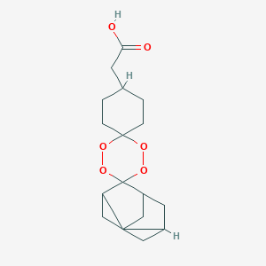 molecular formula C18H26O6 B132741 Dispiro[cyclohexane-1,3'-[1,2,4,5]tetroxane-6',2''-tricyclo[3.3.1.13,7]decane]-4-acetic Acid CAS No. 923267-23-6