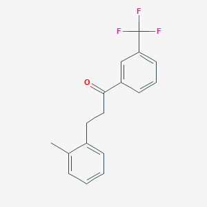 molecular formula C17H15F3O B1327410 3-(2-Methylphenyl)-3'-trifluoromethylpropiophenone CAS No. 898789-76-9
