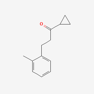molecular formula C13H16O B1327418 Cyclopropyl 2-(2-methylphenyl)ethyl ketone CAS No. 898790-23-3