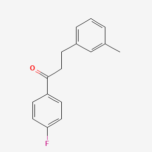 molecular formula C16H15FO B1327421 4'-Fluoro-3-(3-methylphenyl)propiophenone CAS No. 56201-97-9