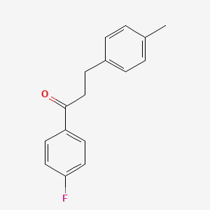 molecular formula C16H15FO B1327438 4'-Fluoro-3-(4-methylphenyl)propiophenone CAS No. 56201-96-8