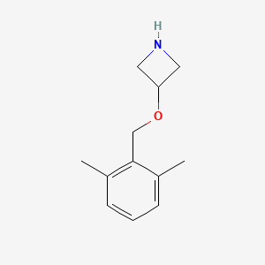 molecular formula C12H17NO B13274390 3-[(2,6-Dimethylphenyl)methoxy]azetidine 