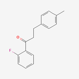 molecular formula C16H15FO B1327441 2'-Fluoro-3-(4-methylphenyl)propiophenone CAS No. 898768-97-3