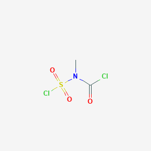 molecular formula C2H3Cl2NO3S B13274480 N-(Chlorosulfonyl)-N-methylcarbamoyl chloride 