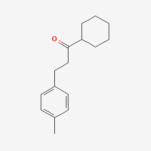 molecular formula C16H22O B1327453 Cyclohexyl 2-(4-methylphenyl)ethyl ketone CAS No. 898769-57-8