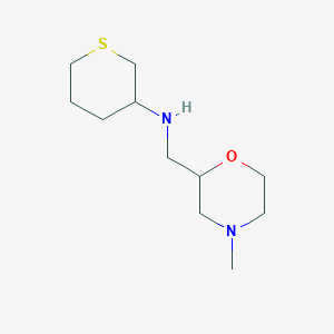 molecular formula C11H22N2OS B13274679 N-[(4-Methylmorpholin-2-yl)methyl]thian-3-amine 