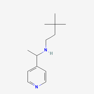 molecular formula C13H22N2 B13274732 (3,3-Dimethylbutyl)[1-(pyridin-4-yl)ethyl]amine 