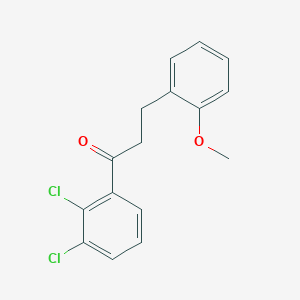 molecular formula C16H14Cl2O2 B1327475 2',3'-Dichloro-3-(2-methoxyphenyl)propiophenone CAS No. 898770-48-4