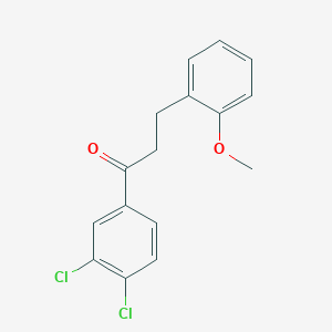 molecular formula C16H14Cl2O2 B1327478 3',4'-Dichloro-3-(2-methoxyphenyl)propiophenone CAS No. 898774-04-4