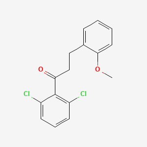 molecular formula C16H14Cl2O2 B1327482 2',6'-Dichloro-3-(2-methoxyphenyl)propiophenone CAS No. 898774-22-6