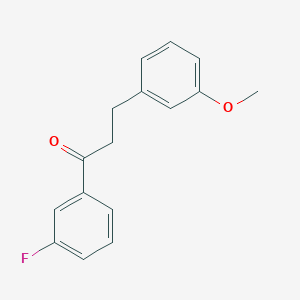 molecular formula C16H15FO2 B1327489 3'-Fluoro-3-(3-methoxyphenyl)propiophenone CAS No. 898774-72-6