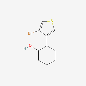 molecular formula C10H13BrOS B13274894 2-(4-Bromothiophen-3-yl)cyclohexan-1-ol 