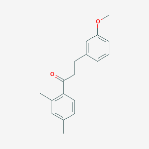 molecular formula C18H20O2 B1327492 2',4'-Dimethyl-3-(3-methoxyphenyl)propiophenone CAS No. 238097-10-4