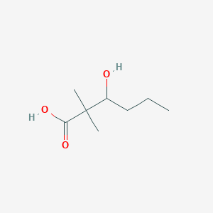 molecular formula C8H16O3 B13274929 3-Hydroxy-2,2-dimethylhexanoic acid 