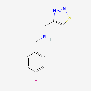 molecular formula C10H10FN3S B13274937 [(4-Fluorophenyl)methyl](1,2,3-thiadiazol-4-ylmethyl)amine 