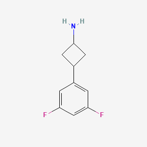molecular formula C10H11F2N B13274949 3-(3,5-Difluorophenyl)cyclobutan-1-amine 