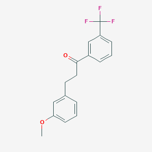 molecular formula C17H15F3O2 B1327500 3-(3-Methoxyphenyl)-3'-trifluoromethylpropiophenone CAS No. 898774-98-6